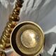 Pair of brass altar candlesticks, mid-20th century