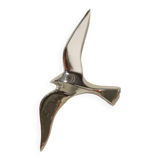 Set of 3 chrome gull birds, 15 - 20 -25 cm