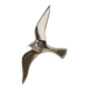 Lot de 3 oiseaux de goéland chromé, 15 - 20 -25 cm