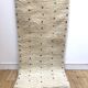 Moroccan Berber carpet corridor Beni Ouarain with black polka dots 2.97x0.77m