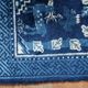 1900s Chinese PaoTao wool rug with deer, blue & ivory, 67 × 131 cm - 1C1306