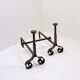 Pair of antique wrought iron fire dogs - 19th century