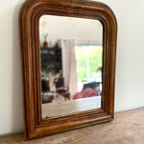Miroir Louis Philippe ancien assiette en bois