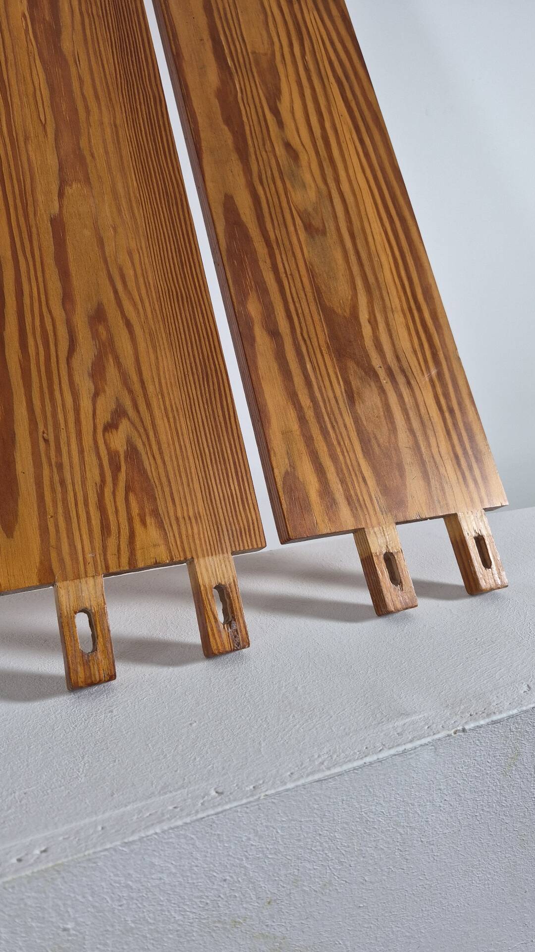 Vintage mid century brutalist pinecwall shelf