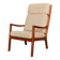 Mid-Century "Senator" Highback Chair by Ole Wanscher for Peter Jeppesen