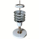 Pair danish scandinavian space age architectural table lamps