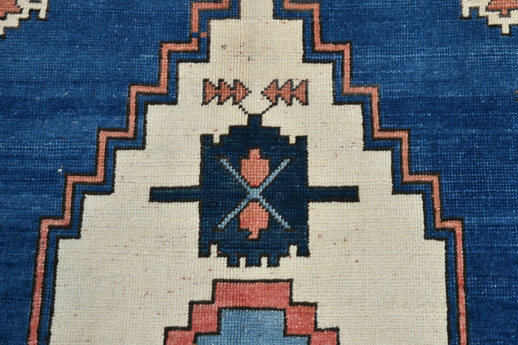 128x265 Cm Blue Vintage Area Rug, Rare Style Rug
