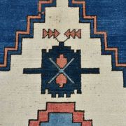 128x265 Cm Blue Vintage Area Rug, Rare Style Rug