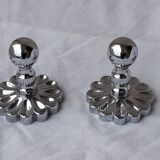 4 chrome-plated brass hooks