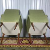 Paire de fauteuils vintages scandinaves 1960 vert