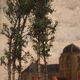 Great landscape painting signed G. V. Hoven and dated 1918