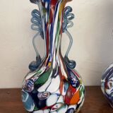Paire de vases  en verre de Murano