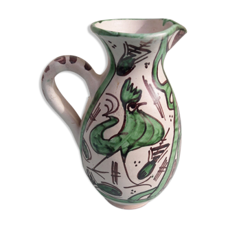 Ceramic pitcher signed