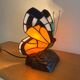 Lampe papillon style Tiffany en vitrail
