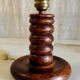 Pair of solid wood table lamp bases - mid 20th century.