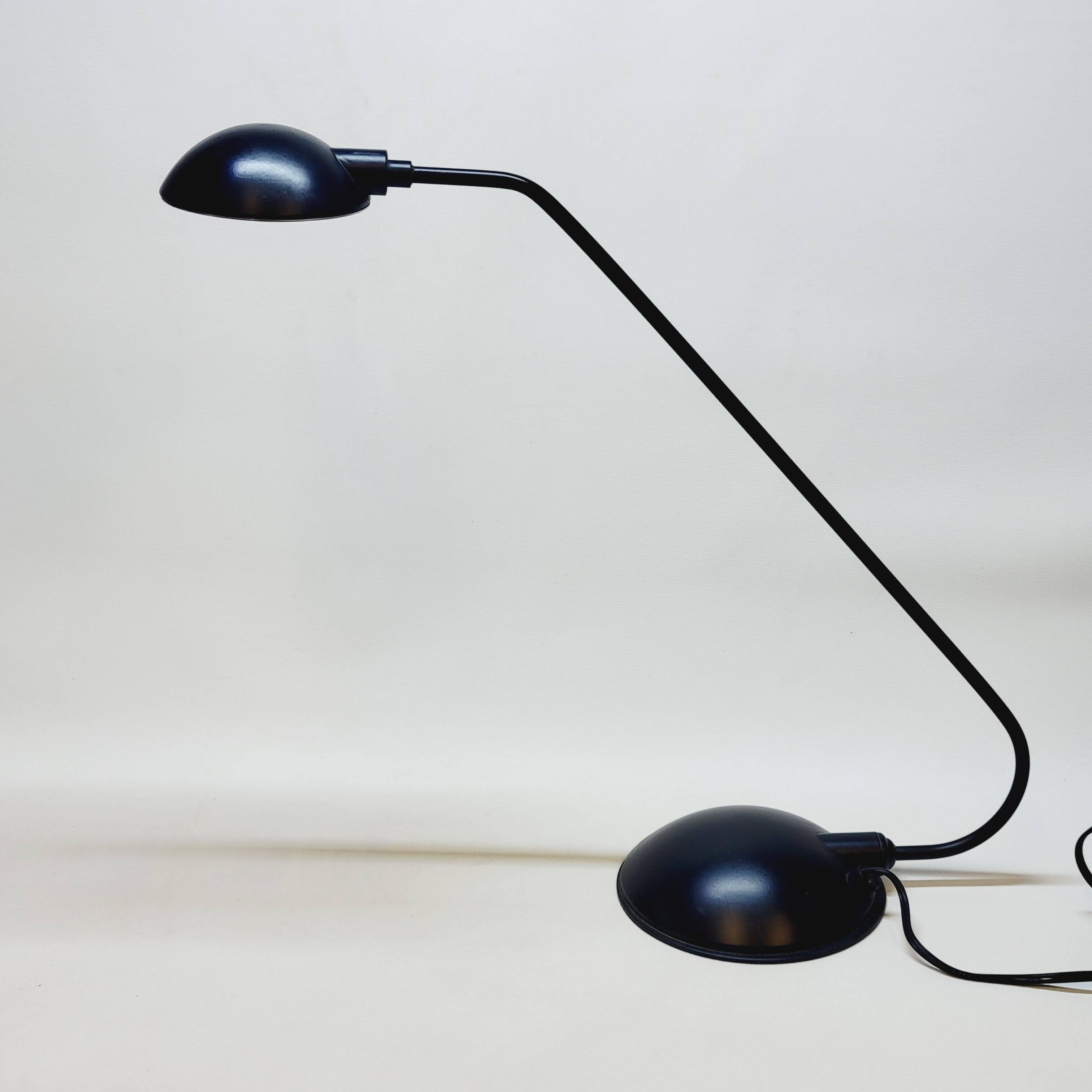 Vintage Mid Century Design Desk Table Lamp Nuova Veneta Lumi Italy Black