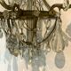 Pair of wall lamps bronze basket and grapevines XX century