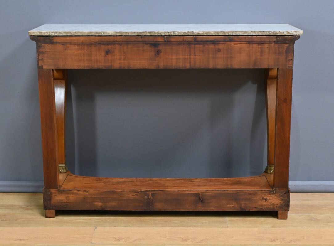 Walnut Burl Console, Restoration Period – Early 19th Century