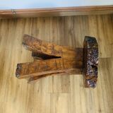 Solid wood serving trolley