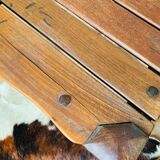Set of 5 wooden chairs, handcrafted work