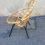 Vintage rattan armchair