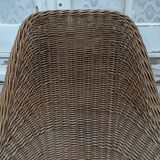 Large woven rattan armchair