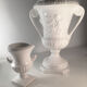 Vases "Medicis" balustre with two white ceramic handles