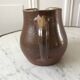 Handcrafted stoneware milk jug signed 70s