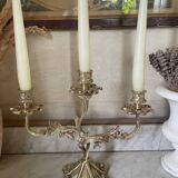 Old gilded bronze candlestick