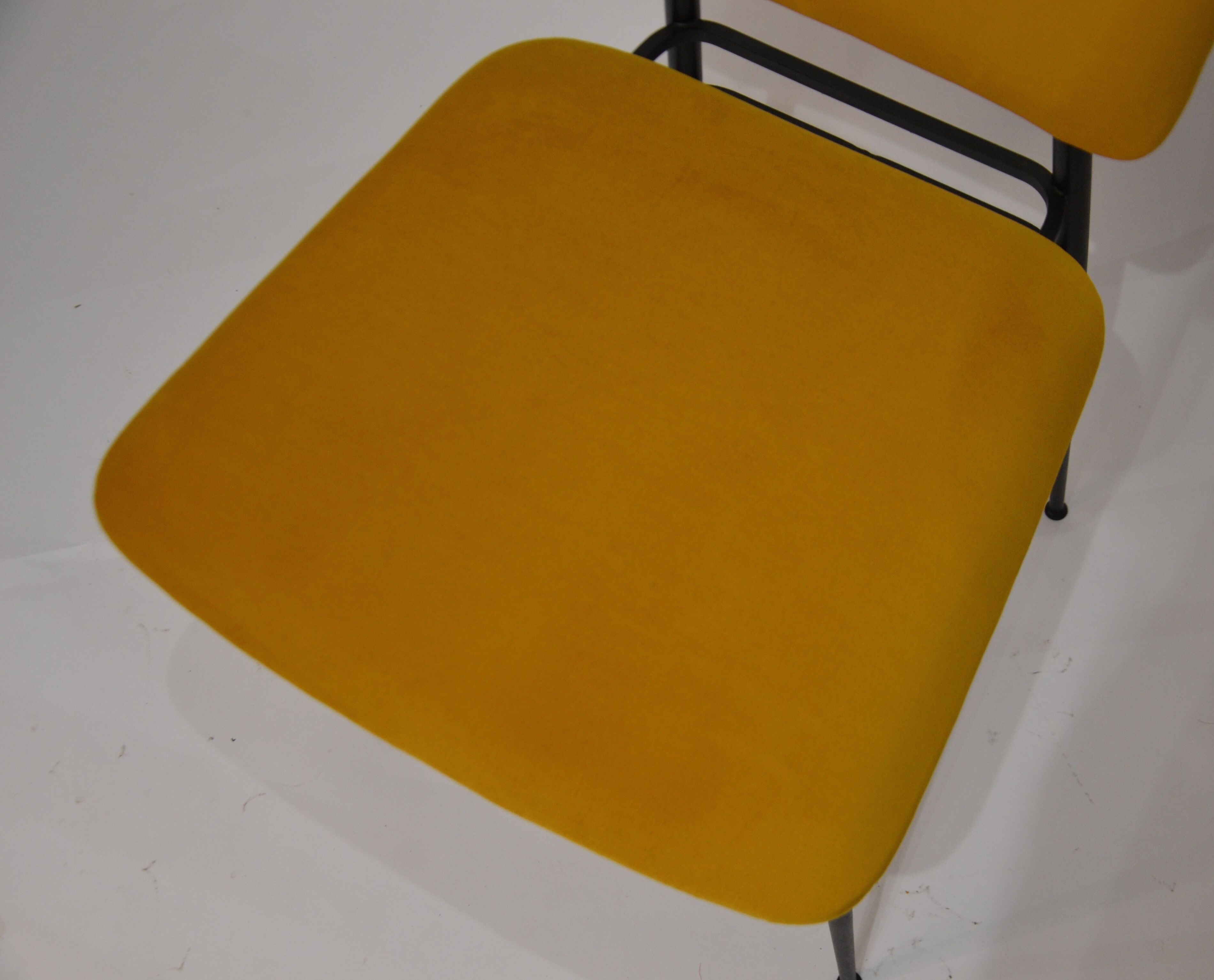 Pair of chairs retapissees Velvet