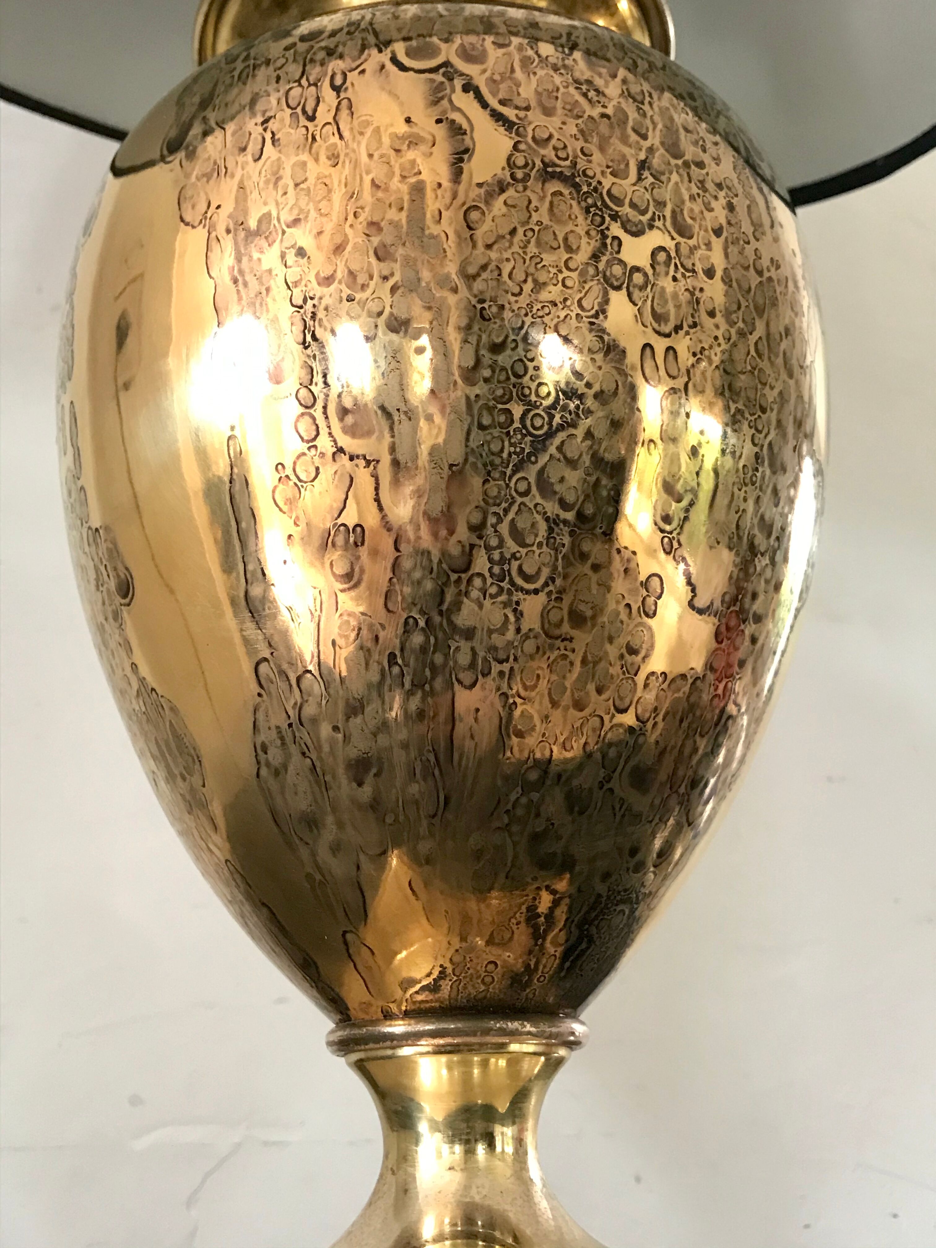 Vintage brass lamp by Le Dauphin