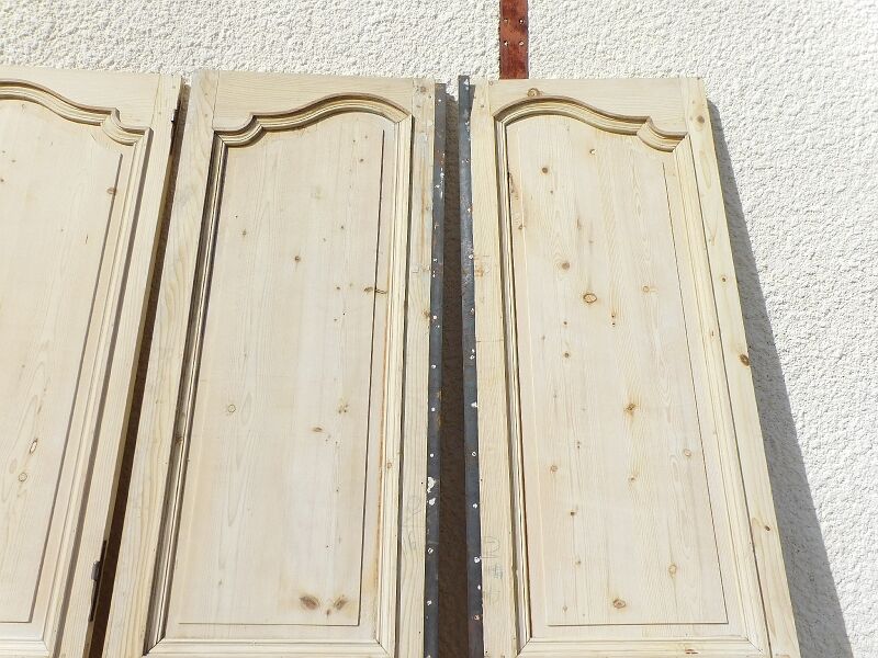 Set of 6 interior doors in fir of the nineteenth century
