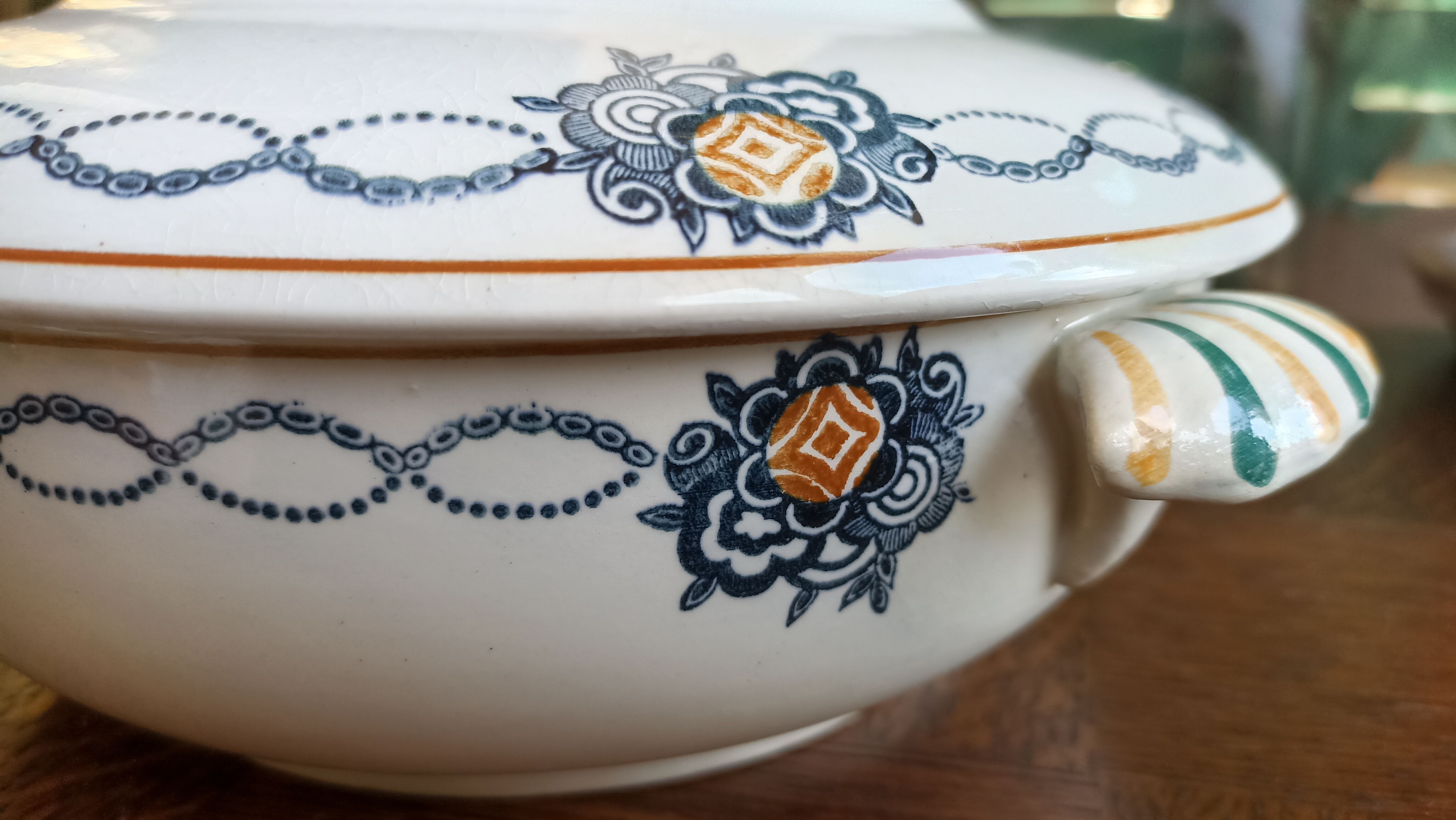 Old vegetable tree in iron earth by Saint-Amand