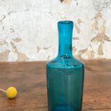 Lot de 3 fioles en verre bleu