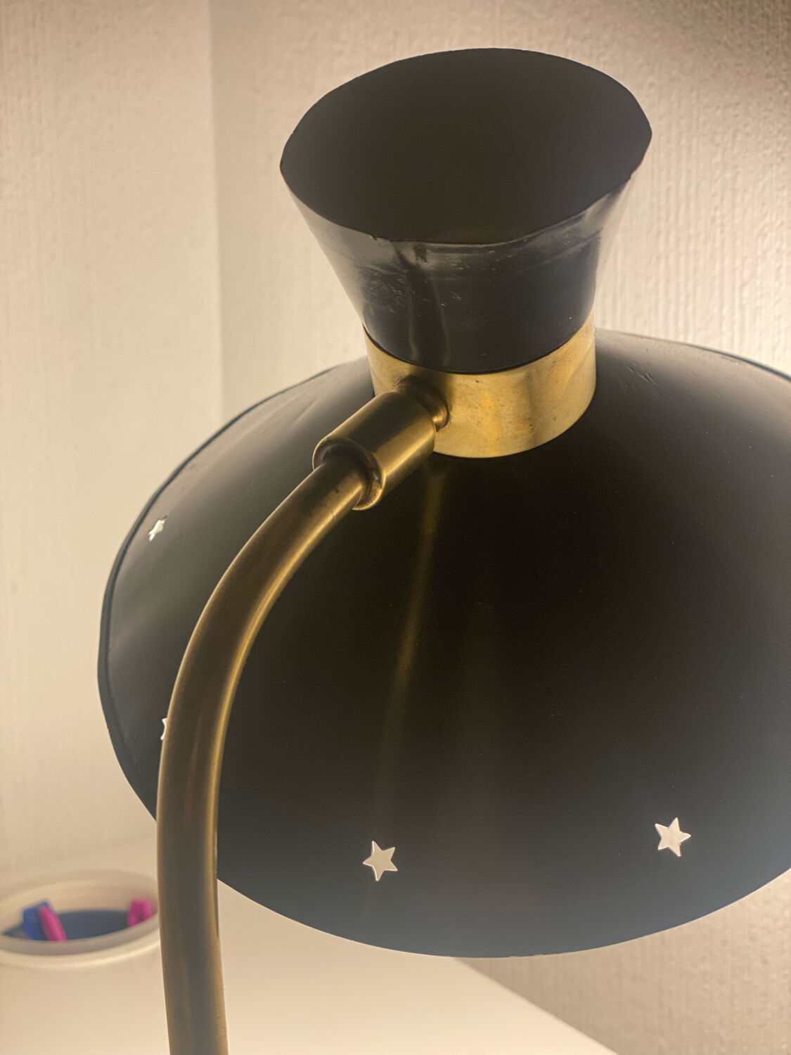 Small diabolo lamp by René Mathieu circa 1950