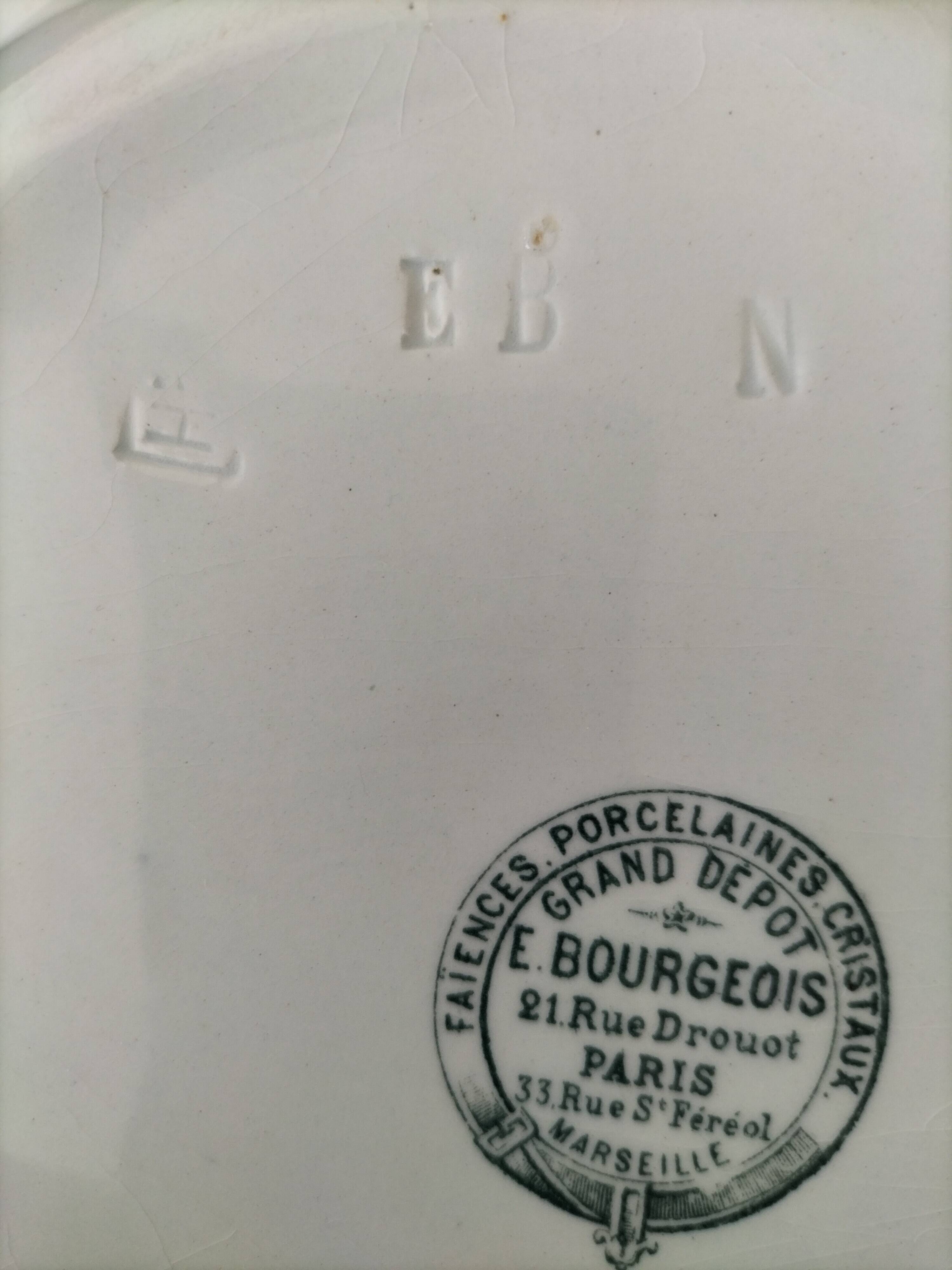 Antique Creil & Montereau soup tureen – sold by E. Bourgeois