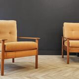 Two mid century armchairs vintage