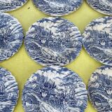 Série de 8 assiettes à dessert Myott « Royal Mail » – faïence du Staffordshire
