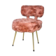 Chaise moumoute rose