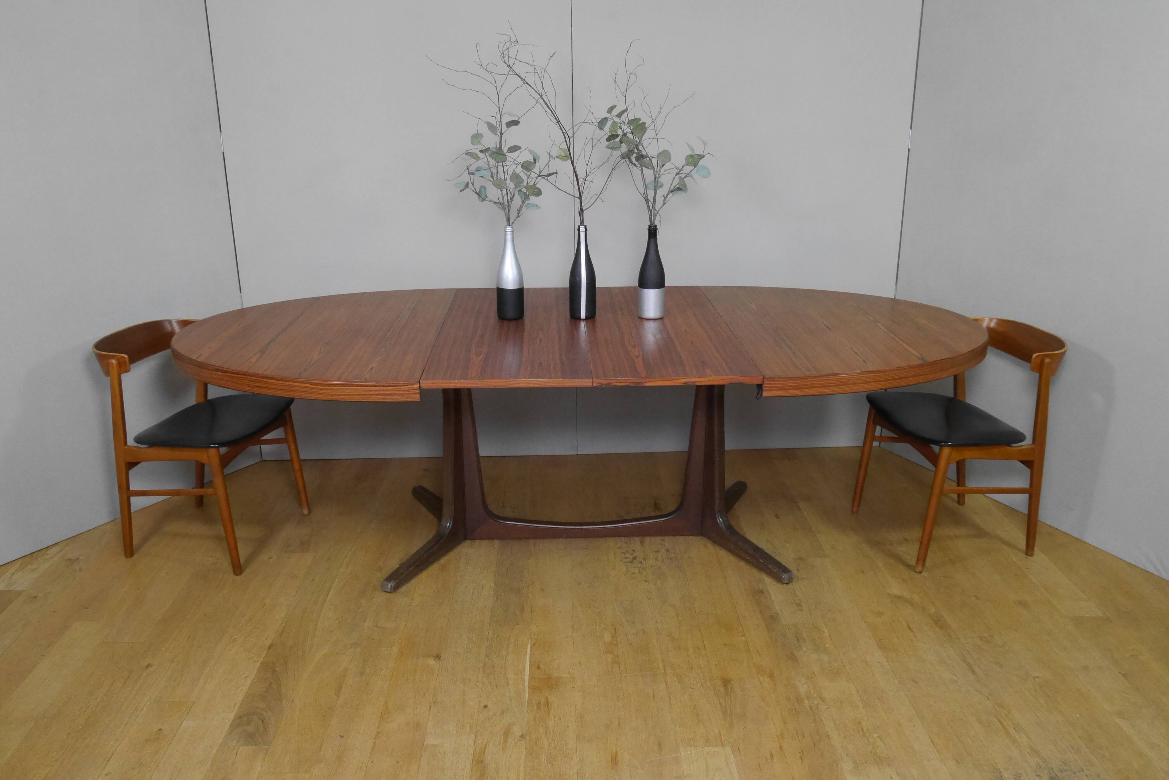 Baumann walnut oval table