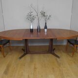 Baumann walnut oval table