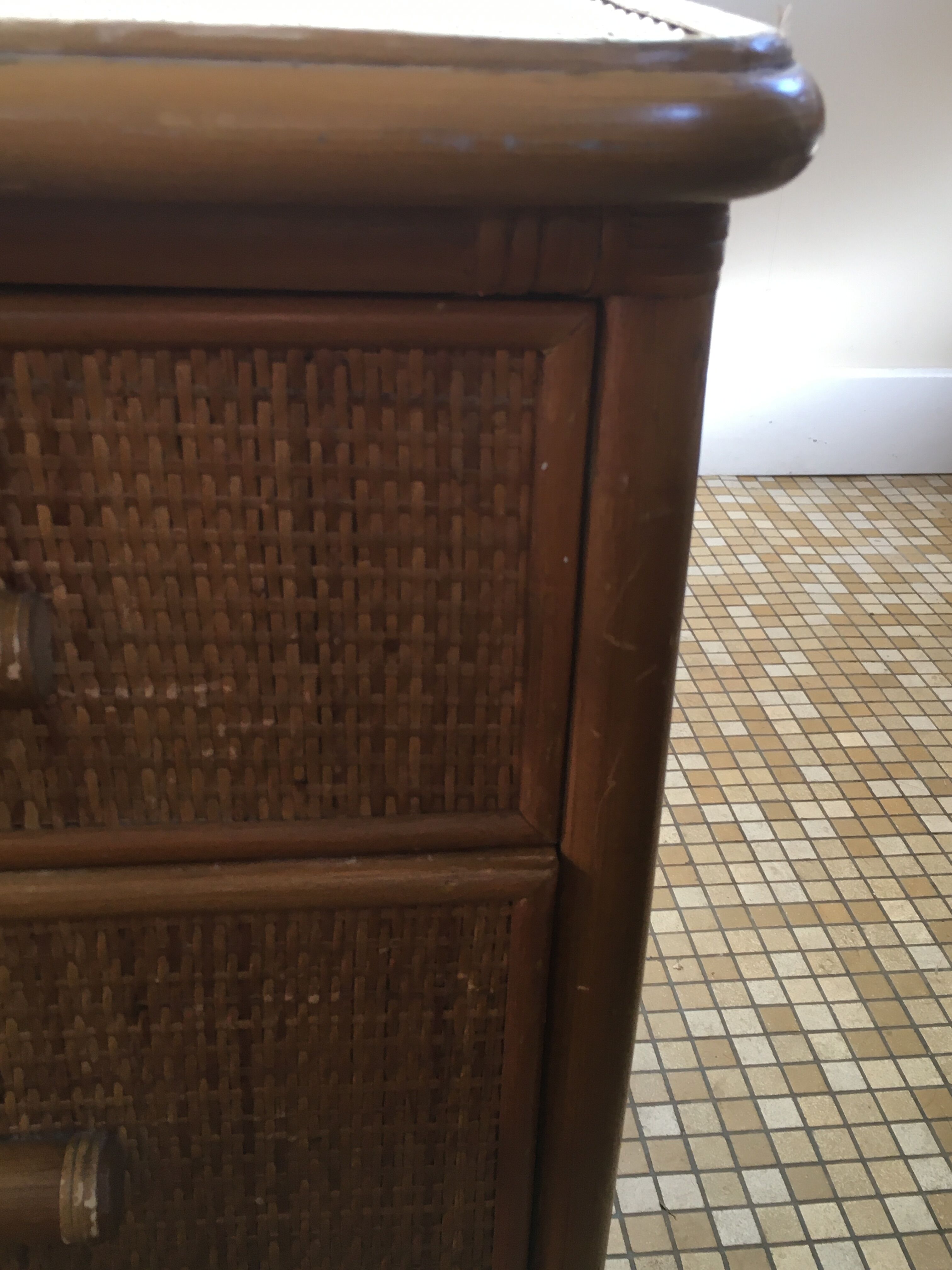 Low rattan furniture