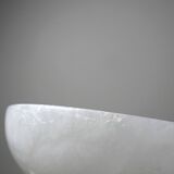 Vintage alabaster white bowl or catchall, Italy 1960s-70s.