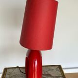 Red ceramic lamp drimmer modernist lampshade