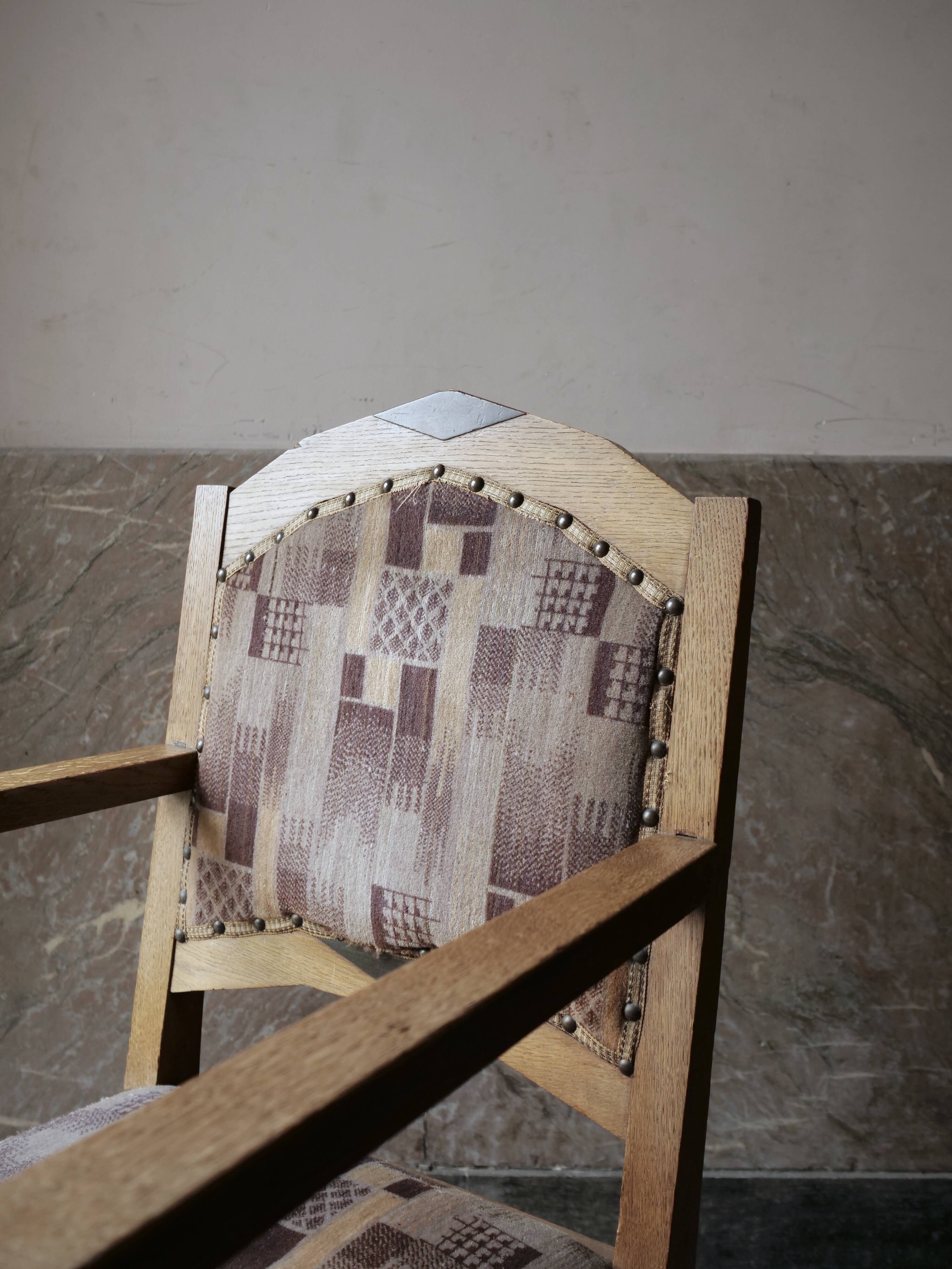 Art Deco chair with armrests