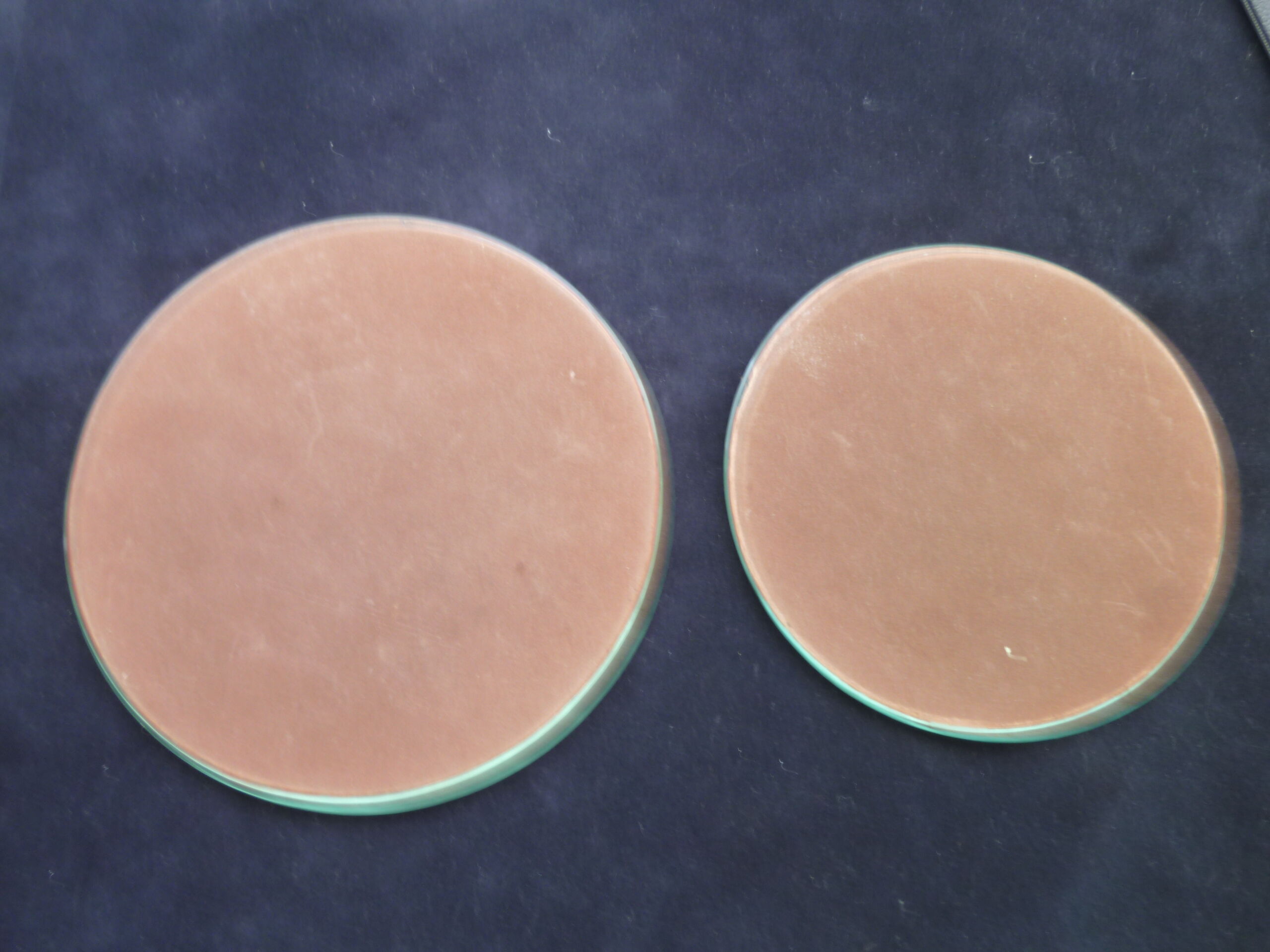 Set de 2 petits plateaux en miroir biseauté