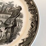 Set of 4 dessert plates from Villeroy - Boch Collection Artemis, theme "Hunting, the shooter"