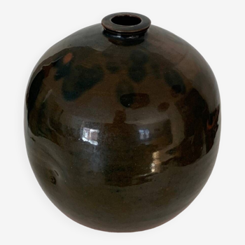 Signed soliflore ball vase.