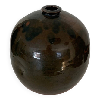 Signed soliflore ball vase.