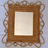 Miroir rotin et cannage